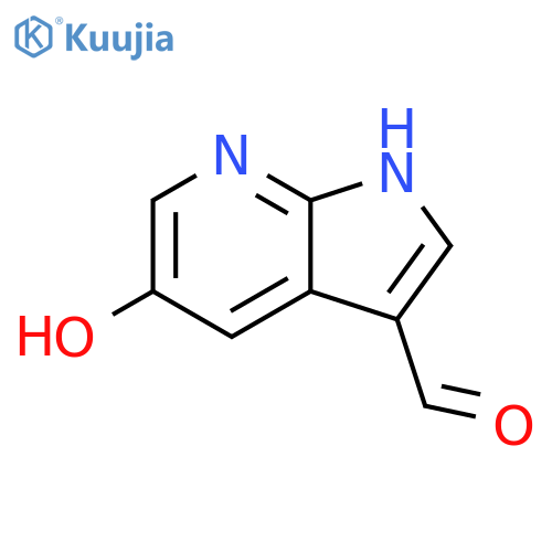5-hydroxy-1H-pyrrolo[2,3-b]pyridine-3-carbaldehyde structure