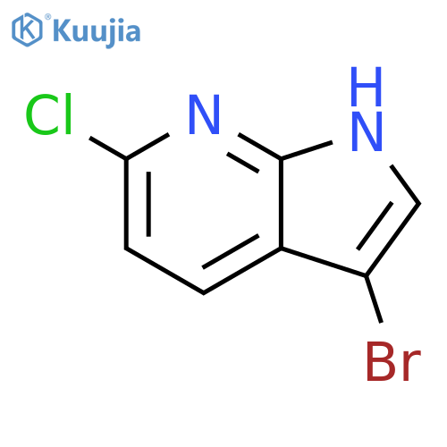 3-bromo-6-chloro-1H-pyrrolo[2,3-b]pyridine structure