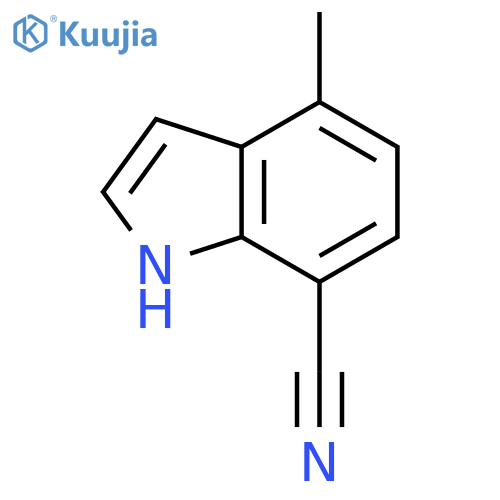 4-methyl-1H-indole-7-carbonitrile structure