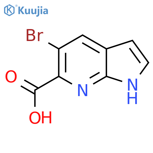 5-Bromo-1H-pyrrolo[2,3-b]pyridine-6-carboxylic acid structure