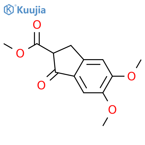 Methyl 5,6-dimethoxy-1-oxo-2,3-dihydro-1H-indene-2-carboxylate structure
