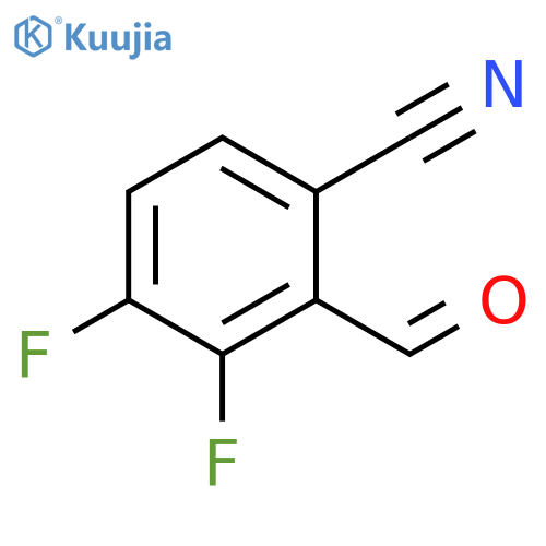 3,4-difluoro-2-formylbenzonitrile structure