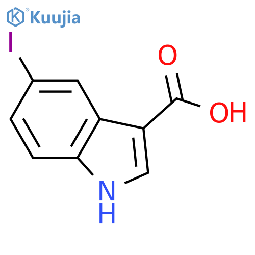 5-Iodo-1H-indole-3-carboxylic acid structure