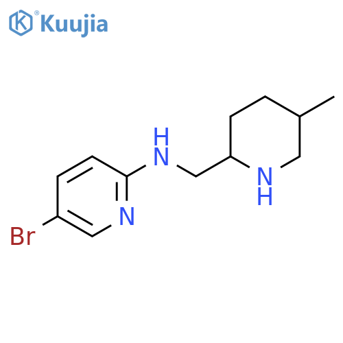 5-bromo-N-[(5-methylpiperidin-2-yl)methyl]pyridin-2-amine structure