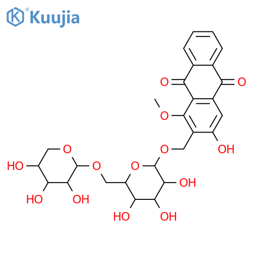 1,3-Dihydroxy-2-(hydroxymethyl)anthraquinone; 1-Me ether, 1'-O-[β-D-xylopyranosyl-(1→6)-β-D-glucopyranoside] structure