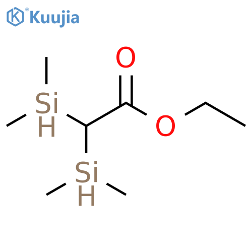 Acetic acid, 2,2-bis(dimethylsilyl)-, ethyl ester structure