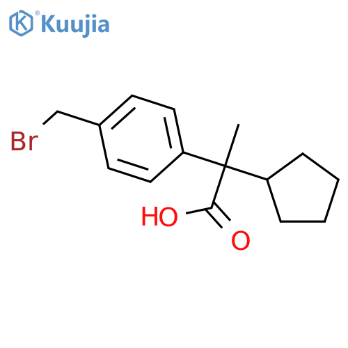 2-(4-(Bromomethyl)phenyl)-2-cyclopentylpropanoic acid structure