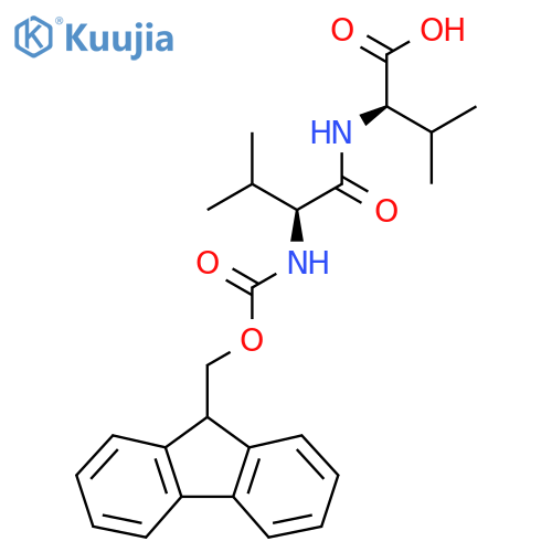 (2R)-2-(2S)-2-({(9H-fluoren-9-yl)methoxycarbonyl}amino)-3-methylbutanamido-3-methylbutanoic acid structure