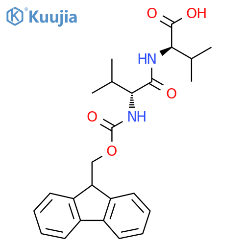 (2R)-2-(2R)-2-({(9H-fluoren-9-yl)methoxycarbonyl}amino)-3-methylbutanamido-3-methylbutanoic acid structure