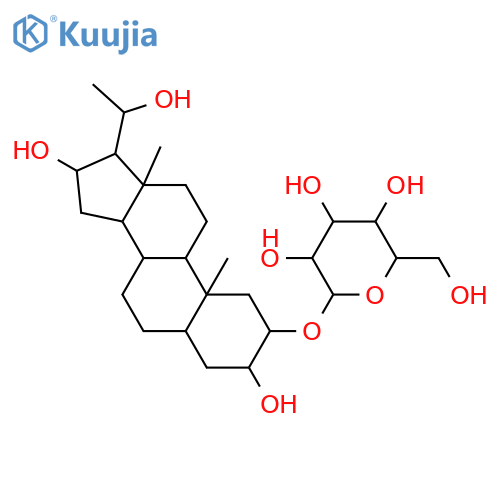 β-D-Glucopyranoside, (2α,3α,5α,16β,20R)-3,16,20-trihydroxypregnan-2-yl (9CI) structure