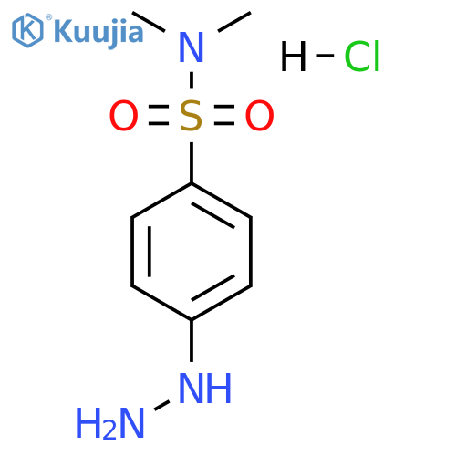 4-hydrazinyl-N,N-dimethylbenzene-1-sulfonamide hydrochloride structure
