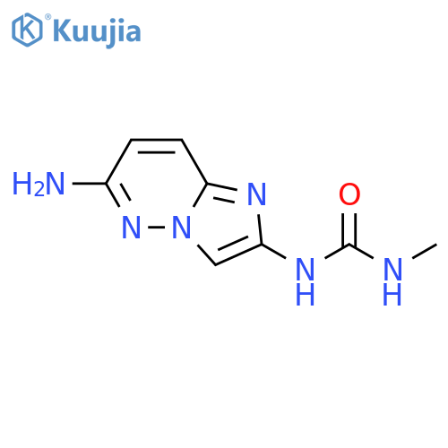 N-(6-aminoimidazo[1,2-b]pyridazin-2-yl)-N'-methyl-Urea structure