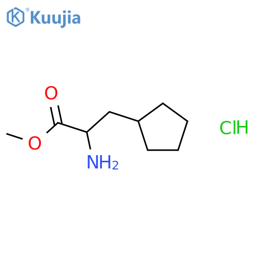 (S)-Methyl 2-amino-3-cyclopentylpropanoate hydrochloride structure