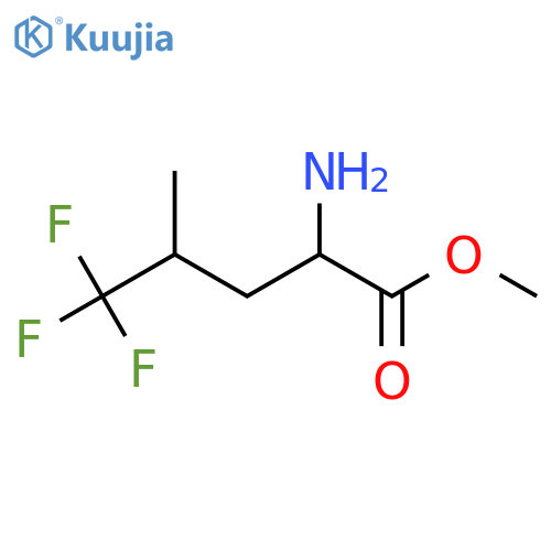 Methyl 2-amino-5,5,5-trifluoro-4-methylpentanoate structure