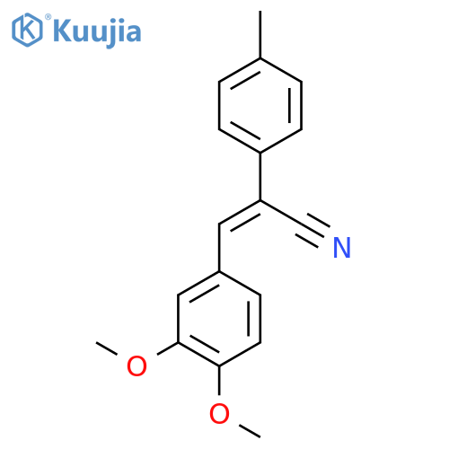 (Z)-3-(3,4-Dimethoxy-phenyl)-2-p-tolyl-acrylonitrile structure