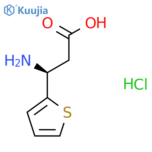 (S)-3-Amino-3-(thiophen-2-yl)propanoic acid hydrochloride structure