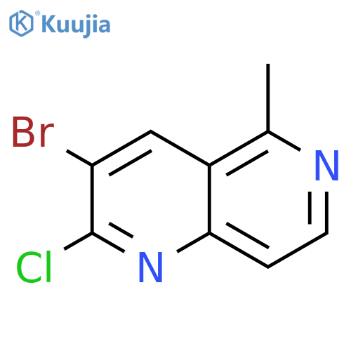 3-Bromo-2-chloro-5-methyl1,6naphthyridine structure