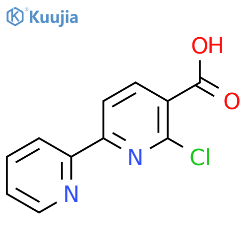 2-Chloro-6-(pyridin-2-yl)pyridine-3-carboxylic acid structure
