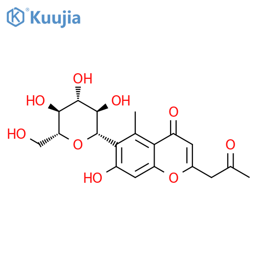 4H-1-Benzopyran-4-one,6-b-D-glucopyranosyl-7-hydroxy-5-methyl-2-(2-oxopropyl)- structure