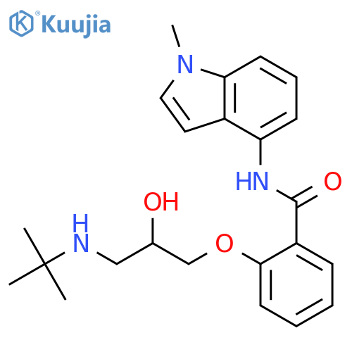 Benzamide,2-[3-[(1,1-dimethylethyl)amino]-2-hydroxypropoxy]-N-(1-methyl-1H-indol-4-yl)- structure