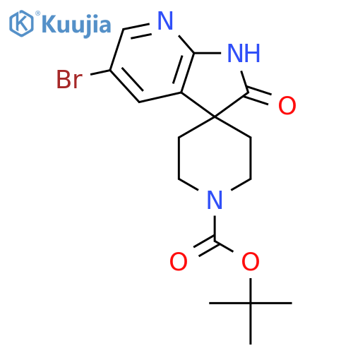 Tert-butyl 5'-bromo-2'-oxo-1',2'-dihydrospiro[piperidine-4,3'-pyrrolo[2,3-b]pyridine]-1-carboxylate structure
