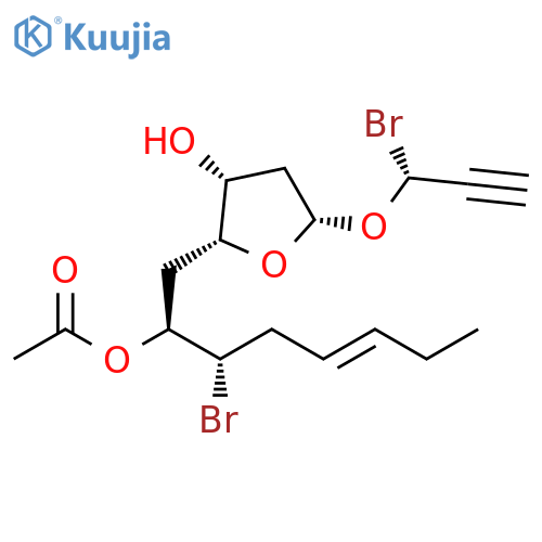 2-Furanethanol, a-[(1S,3E)-1-bromo-3-hexenyl]-5-[[(1R)-1-bromo-2-propynyl]oxy]tetrahydro-3-hydroxy-,a-acetate, (aS,2R,3R,5S)- (9CI) structure