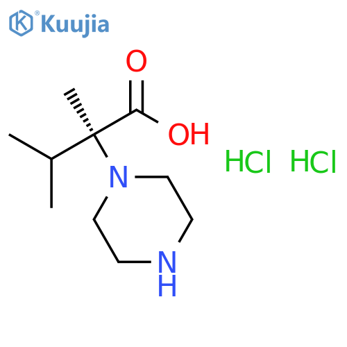 (2S)-2,3-Dimethyl-2-piperazin-1-ylbutanoic aciddihydrochloride structure