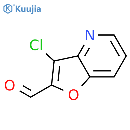 Furo[3,2-b]pyridine-2-carboxaldehyde, 3-chloro- structure