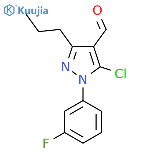 5-Chloro-1-(3-fluorophenyl)-3-propyl-1H-pyrazole-4-carbaldehyde structure
