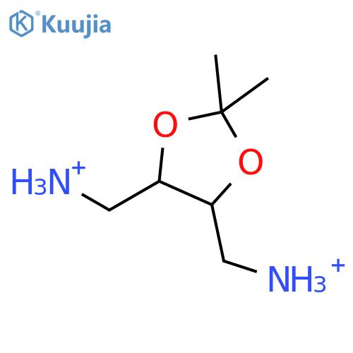 [(4S,5S)-5-(azaniumylmethyl)-2,2-dimethyl-1,3-dioxolan-4-yl]methylazanium structure