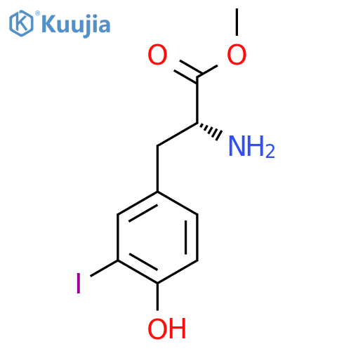 methyl (2R)-2-amino-3-(4-hydroxy-3-iodophenyl)propanoate structure
