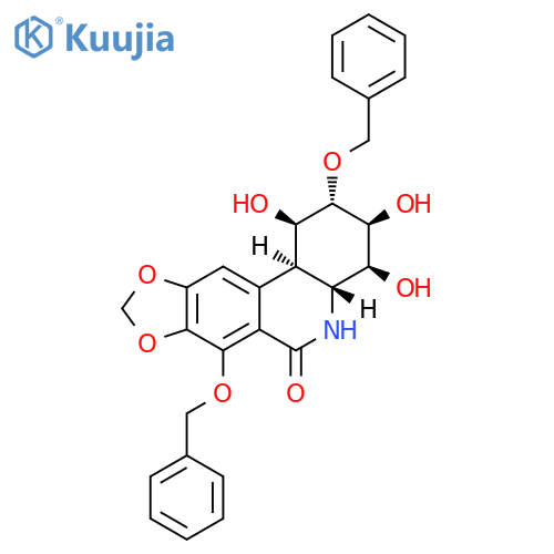 (1R,2S,3S,4S,4aR,11bR)-1,3,4,4a,5,11b-Hexahydro-1,3,4-trihydroxy-2,7-bis(phenylmethoxy)[1,3]dioxolo[4,5-j]phenanthridin-6(2H)-one structure