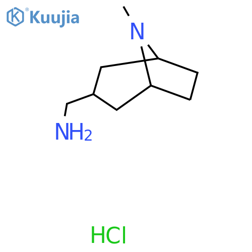 8-Azabicyclo[3.2.1]octane-3-methanamine, 8-methyl-, hydrochloride (1:1) structure