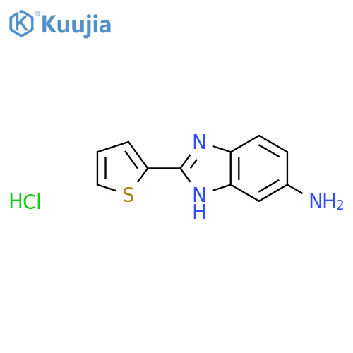 2-(Thiophen-2-yl)-1H-1,3-benzodiazol-5-amine hydrochloride structure