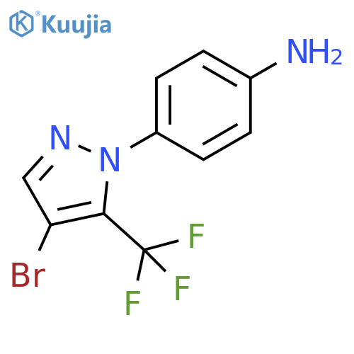 4-[4-bromo-5-(trifluoromethyl)-1H-pyrazol-1-yl]aniline structure
