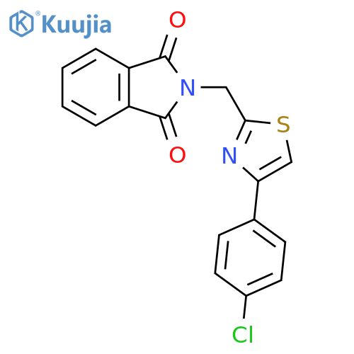 2-{4-(4-Chlorophenyl)-1,3-thiazol-2-ylmethyl}-2,3-dihydro-1H-isoindole-1,3-dione structure