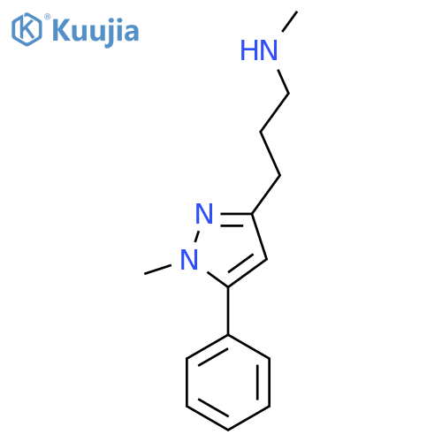 Methyl[3-(1-methyl-5-phenyl-1H-pyrazol-3-yl)propyl]amine structure