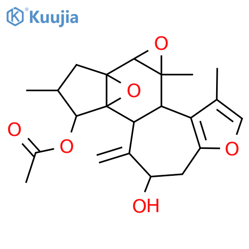 2H,5H-1b,4a-Epoxyoxireno[6',7']indeno[5',4':3,4]cyclohepta[1,2-b]furan-4,6-diol,1a,3,4,4b,6,7,10b,10c-octahydro-3,10,10c-trimethyl-5-methylene-, 4-acetate(9CI) structure