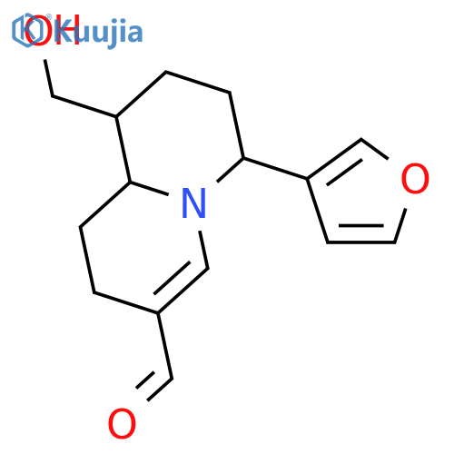 2H-Quinolizine-3-carboxaldehyde,6-(3-furanyl)-1,6,7,8,9,9a-hexahydro-9-(hydroxymethyl)-, (6S,9R,9aS)- structure