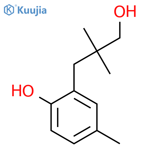 2-(3-hydroxy-2,2-dimethylpropyl)-4-methylphenol structure