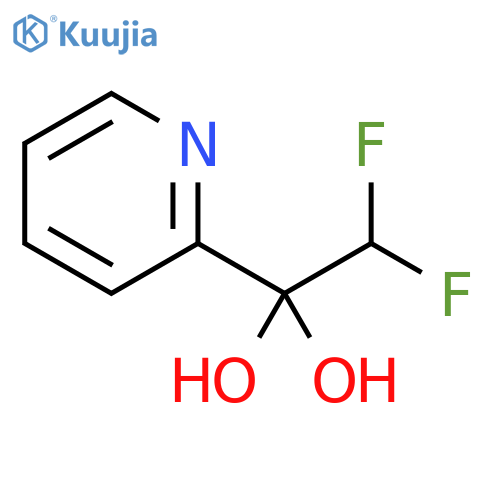 2,2-difluoro-1-(2-pyridinyl)-1,1-Ethanediol structure