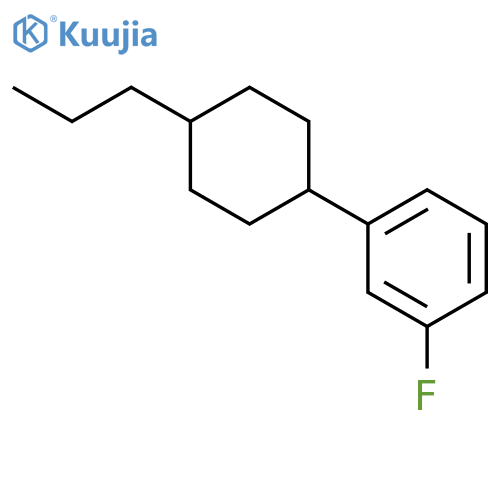1-Fluoro-3-(4-propylcyclohexyl)benzene structure