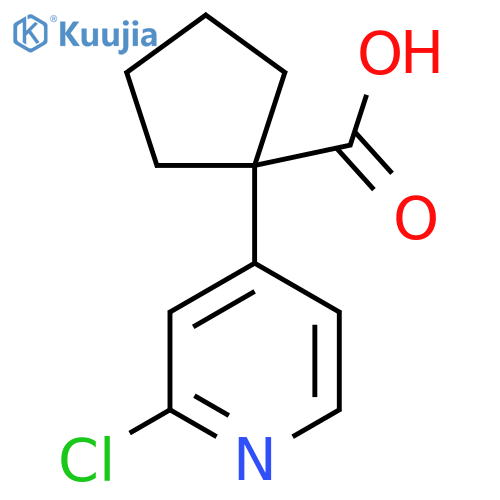 1-(2-chloropyridin-4-yl)cyclopentane-1-carboxylic acid structure