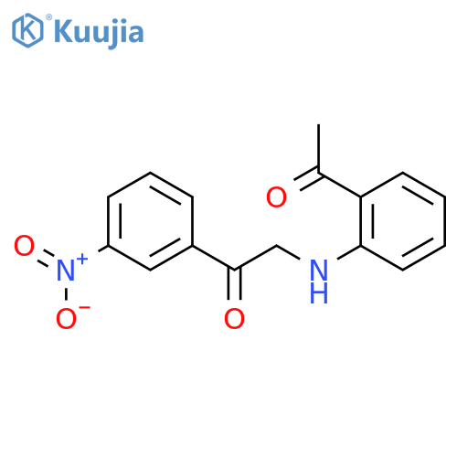 2-((2-Acetylphenyl)amino)-1-(3-nitrophenyl)ethanone structure