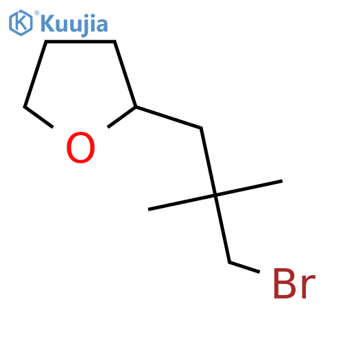 2-(3-Bromo-2,2-dimethylpropyl)oxolane structure