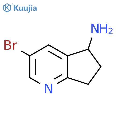 3-Bromo-6,7-dihydro-5H-cyclopenta[B]pyridin-5-amine structure