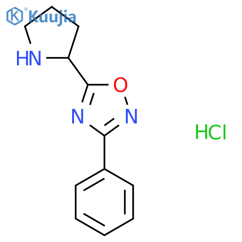 3-Phenyl-5-(pyrrolidin-2-YL)-1,2,4-oxadiazole hydrochloride structure