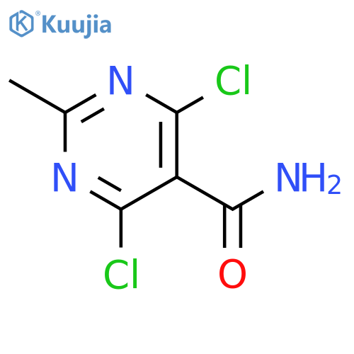 4,6-Dichloro-2-methylpyrimidine-5-carboxamide structure