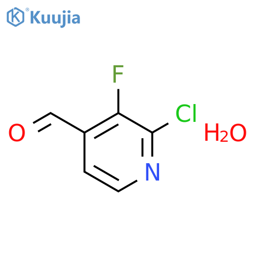 2-Chloro-3-fluoro-4-formylpyridine hydrate structure