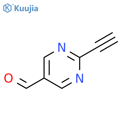 2-ethynylpyrimidine-5-carbaldehyde structure